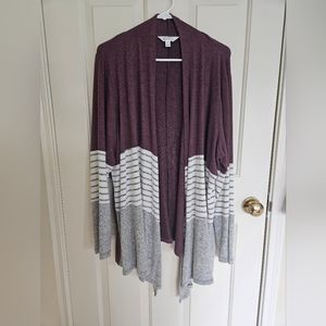 Abrianna Longsleeve Brushed Knit Colorblock Cardigan